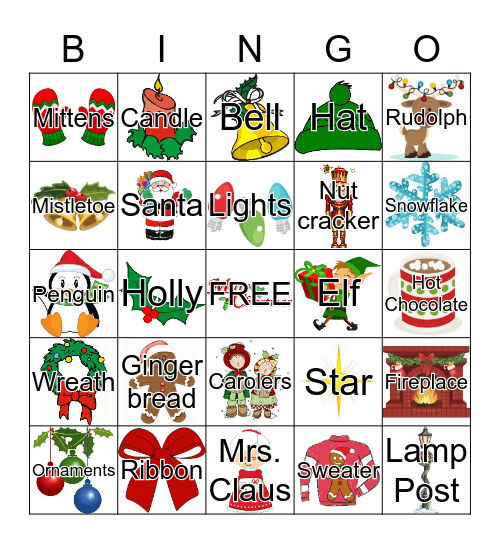 Holiday Bingo  Bingo Card