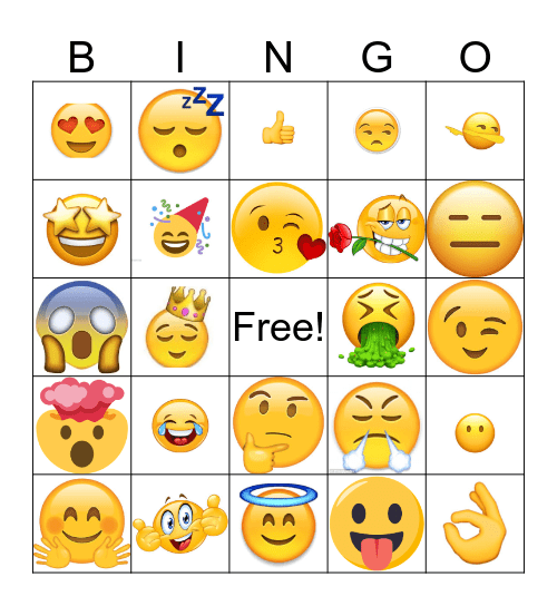 Emoji Bingo Card