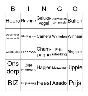 BIZ Centrum Wateringen Bingo Card