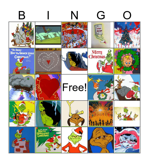 GRINCH Bingo Card