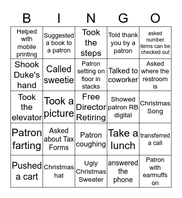 Library Bingo Card