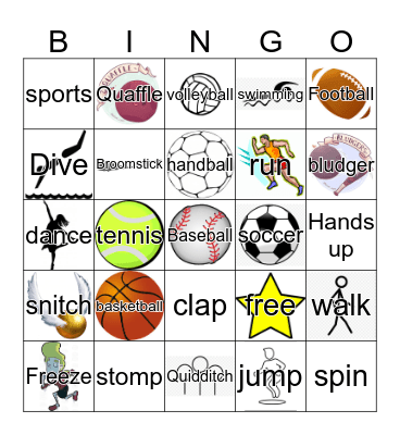 Sports Bingo Card