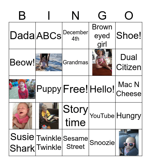 Susie Bingo Card