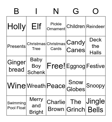 Wildemann/Schenk/Market BINGO Card