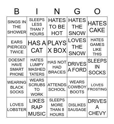 CHRISTMAS BINGO Card