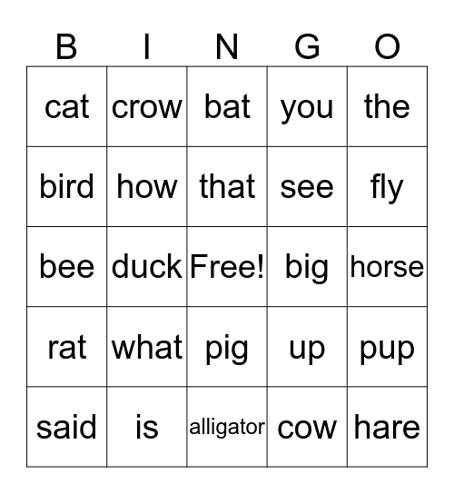 "What Is THAT?" Said the Cat Bingo Card