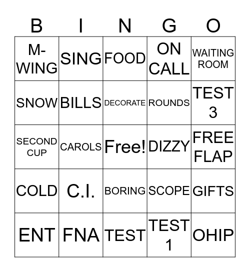 OTOLARNGOLOGY Bingo Card