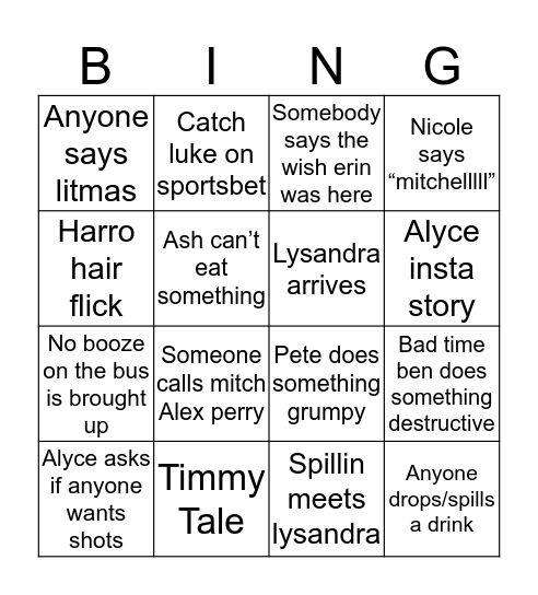 mates fest 2018 Bingo Card