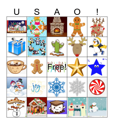 USAO 2018 Holiday Party! Bingo Card