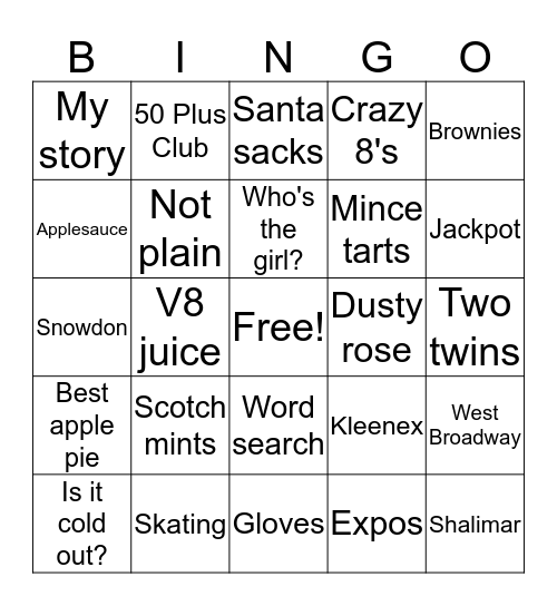 Mom bingo Card