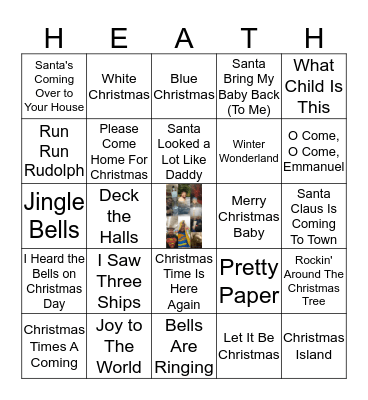 2018 Country Christmas Bingo Card