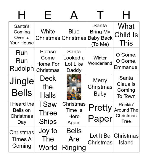 2018 Country Christmas Bingo Card