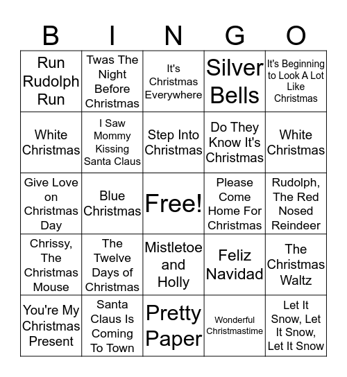 Anser Christmas Bingo 2018! Bingo Card
