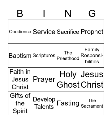 Bingo Card
