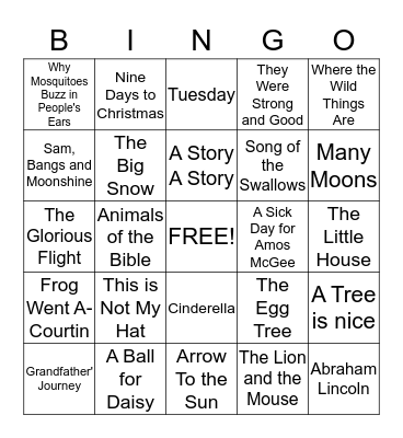 CALDECOTT MEDAL BINGO Card
