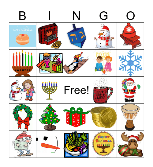 Holiday Bingo Card
