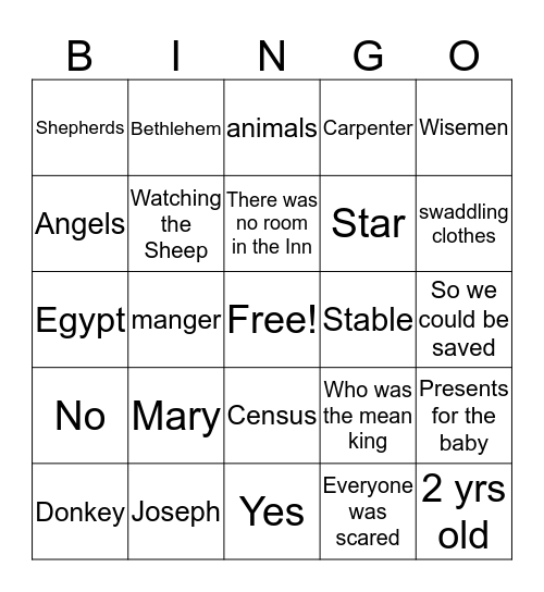 Christmas Bingo Card