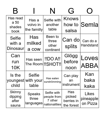 GeoChristmas Bingo Card