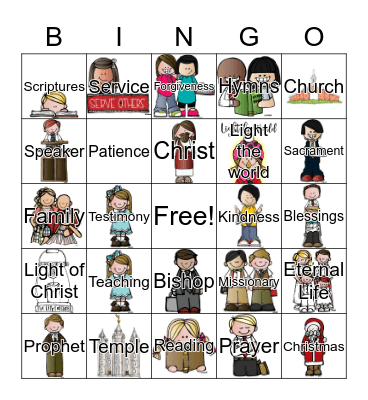 Sacrament BINGO Card