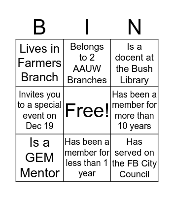 FIND SOMEONE WHO... Bingo Card