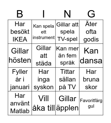 Julbingo Card