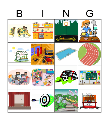 School Facilities Bingo Card