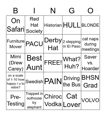 GAIL Bingo Card