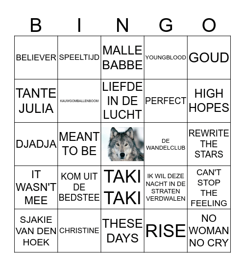 WOLVENBINGO Card