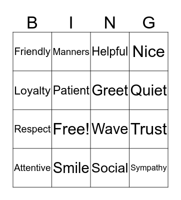 Healthy Relationships Between Neighbors Bingo Card