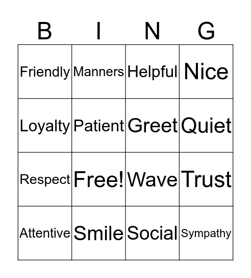 Healthy Relationships Between Neighbors Bingo Card