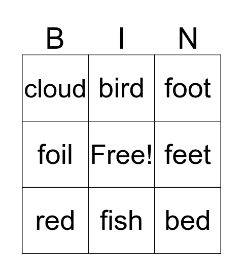 Gingerbread Man Bingo Card