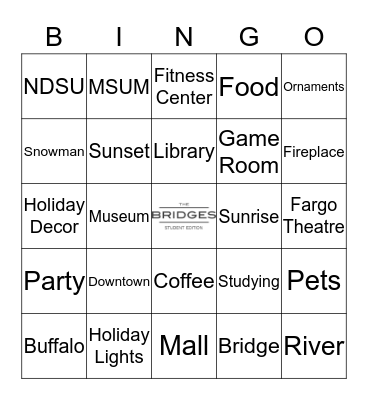 #BridgesBingo Card
