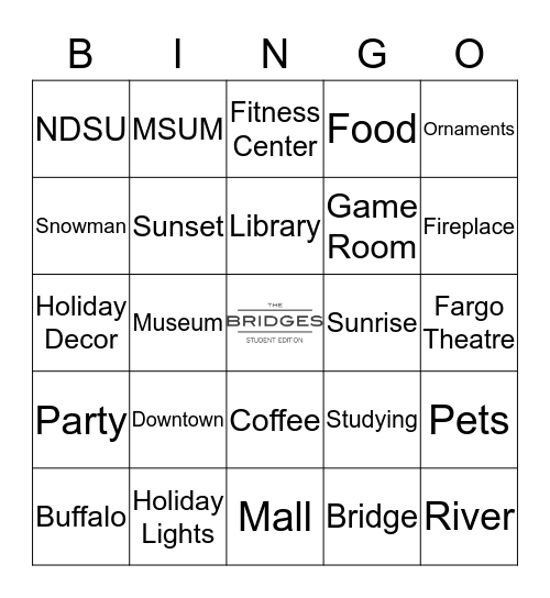 #BridgesBingo Card