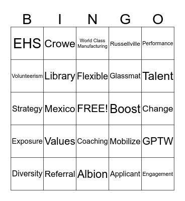 Keep Calm Call HR Bingo Card