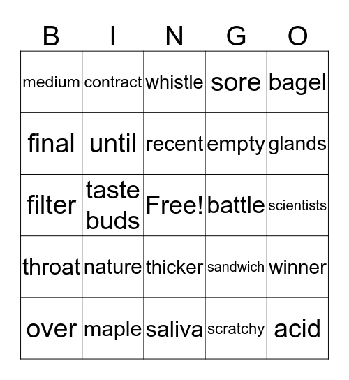 Phizzwizards Level P Bingo Card