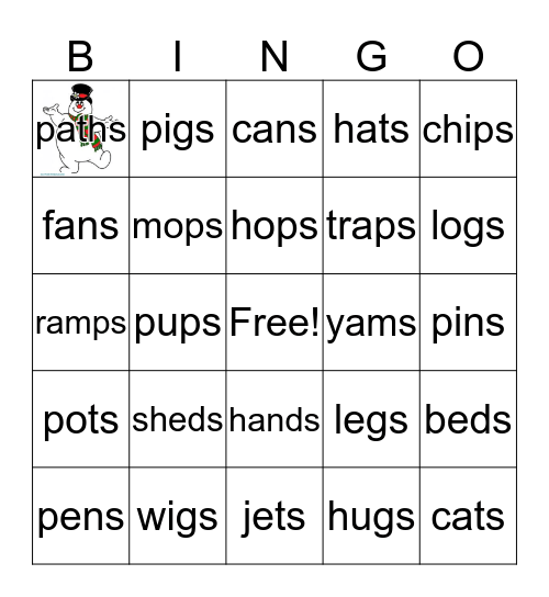 CVCs Bingo Card
