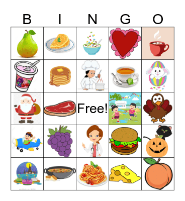 Food Bingo Card