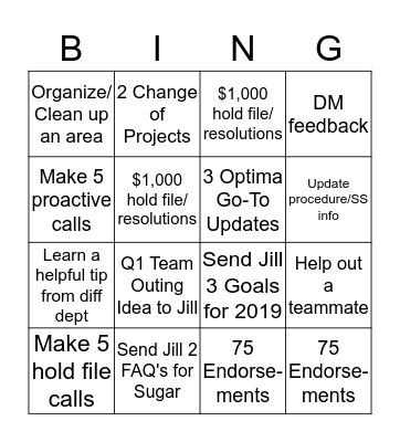 Sales Support Christmas BINGO! Bingo Card