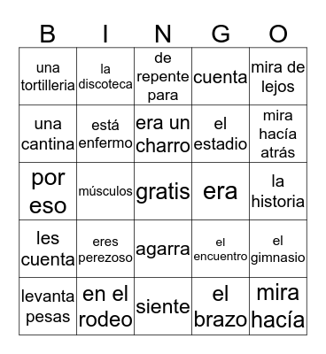 La Loteria 5.4 Bingo Card