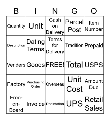 (Section 16.3)  Purchasing, Invoicing and Shipping                    Kevin Tran, Tanner Jacobs, Tyler VanRavenswaay, Miles Victoria  Bingo Card