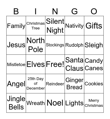 Christmas Bingo Card