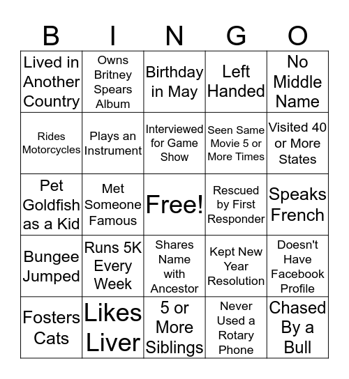 Bingo Card
