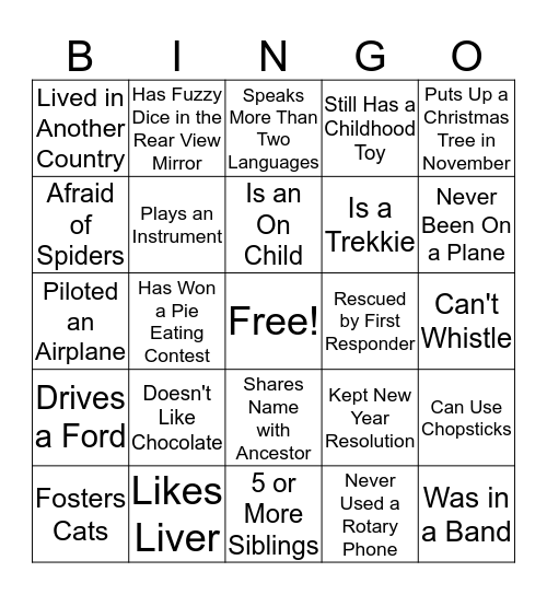 Bingo Card
