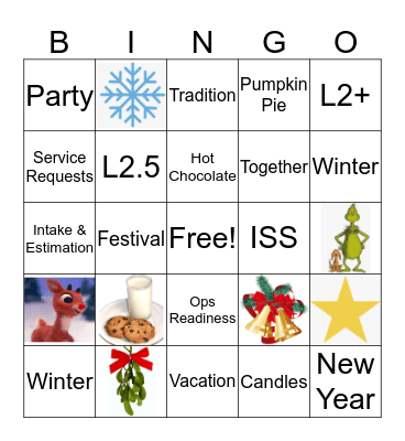 Team Holiday Bingo  Bingo Card