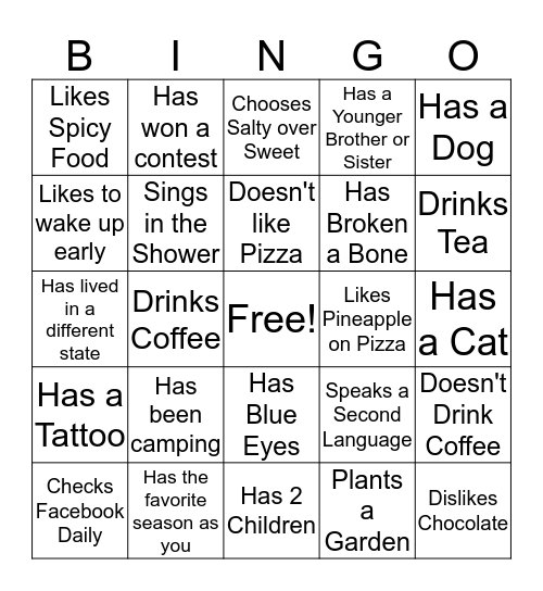 Bingo Card