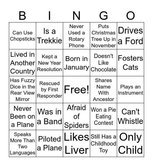 Bingo Card