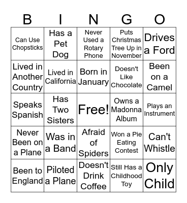 Bingo Card