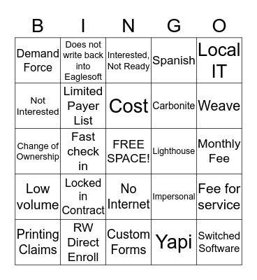 OBJECTION BINGO  Bingo Card