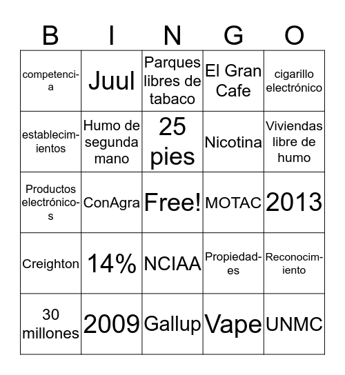 Entre Amigas: Bingo Card