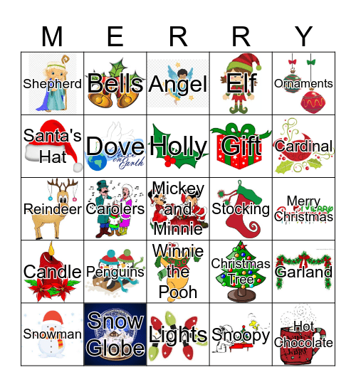 Holiday Bingo Card